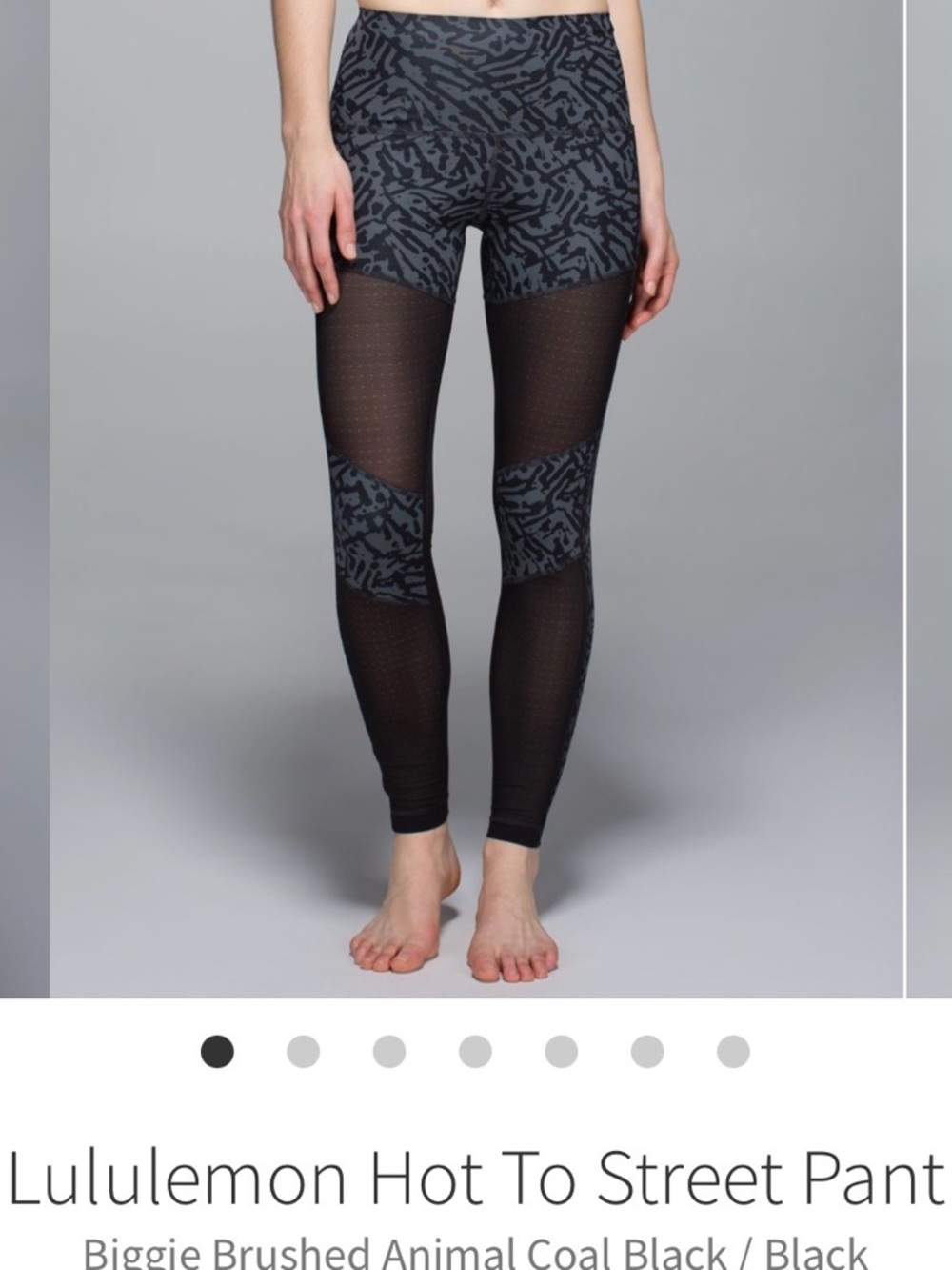 lululemon athletica Black & Coal Brushed Animal Print Leggings